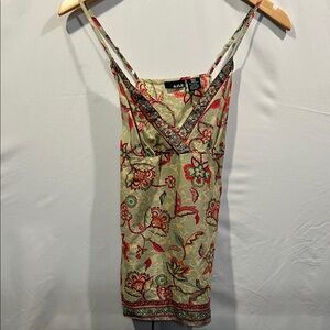 a.n.a Green and Red Floral Camisole